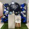 35 Pack Blue and Black Balloons with Silver Confetti – 12 Inch Dark Blue, Black & Chrome Silver Latex Balloons – USA 250th Anniversary Patriotic Gala & 2026 Graduation Decor – Boys Birthday & Navy Baby Shower Supplies